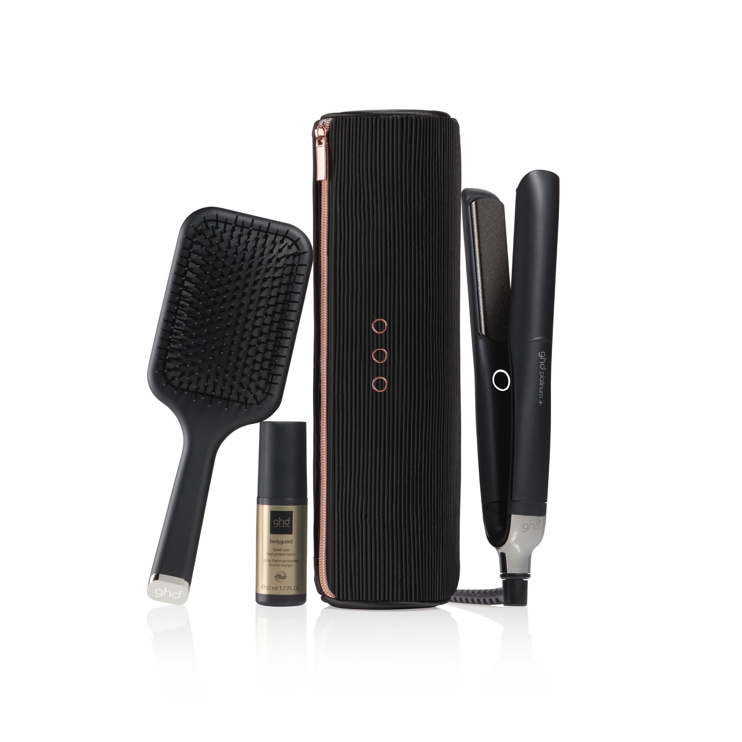 Coffret voyage GHD, mini sèche cheveux , lisseur platinum