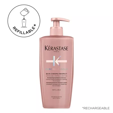 Chroma Absolu Shampoing hydratant protecteur rechargeable cheveux colorés 500 ml Chroma Absolu Shampoing hydratant protecteur rechargeable cheveux colorés 500 ml