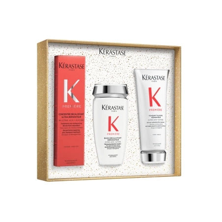 Kérastase Paris K Premiere Coffret trio traitement pré-shampoing, shampoing et après-shampoing pour cheveux abîmés Kérastase Paris K Premiere Coffret trio traitement pré-shampoing, shampoing et après-shampoing pour cheveux abîmés