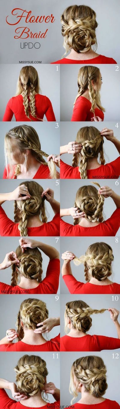 flower braid tuto tresse