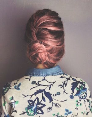 chignon rose gold